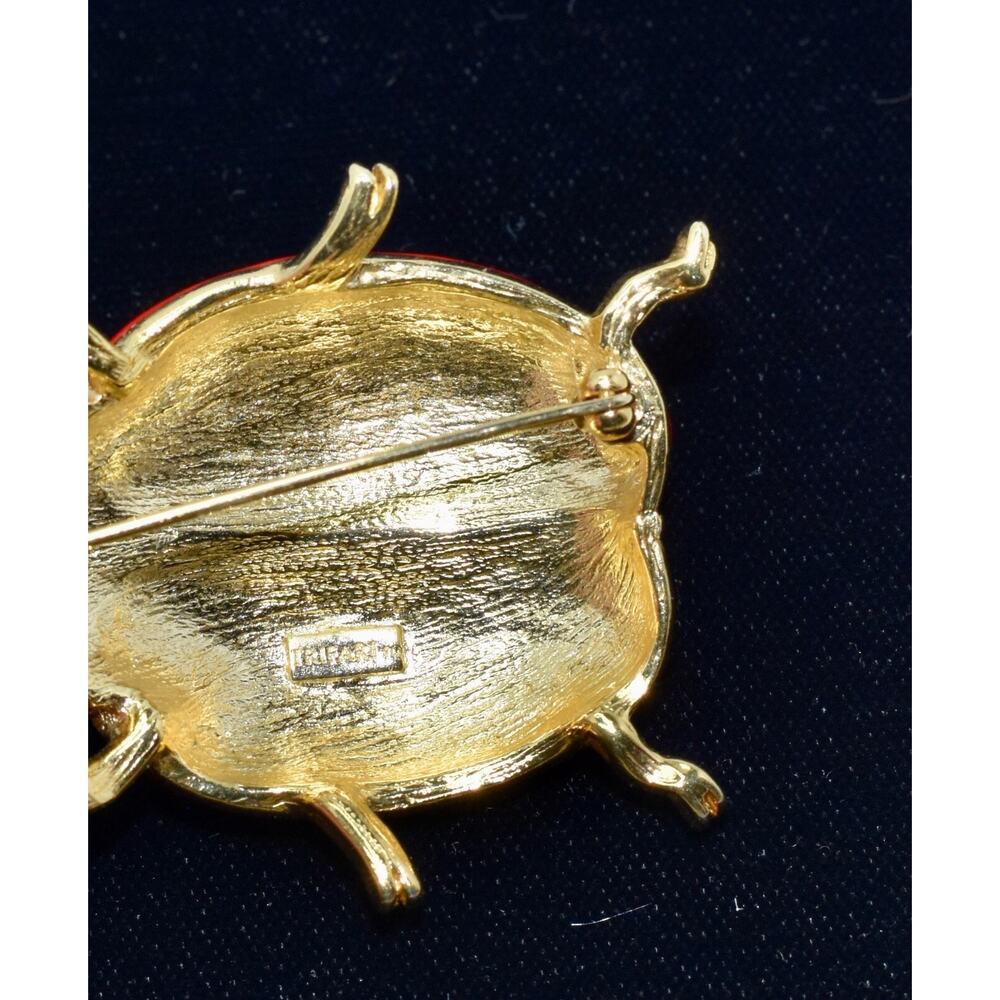 Vintage Trifari Insect Ladybug Beetle Bug Brooch … - image 4